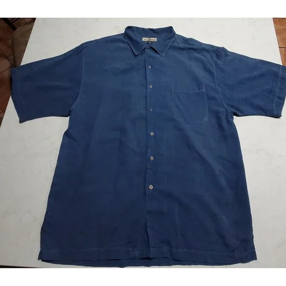 Tommy Bahama Paradise Cove 100% Silk All Over Palm Trees Embroidered Tropical XL - Picture 1 of 6